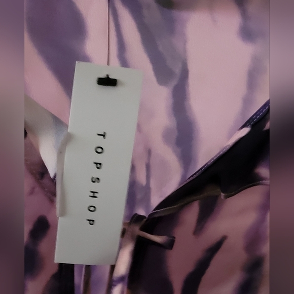 TOPSHOP Tie Dye Ruffle Long Sleeve Crop Jacket Top New - Picture 11 of 12